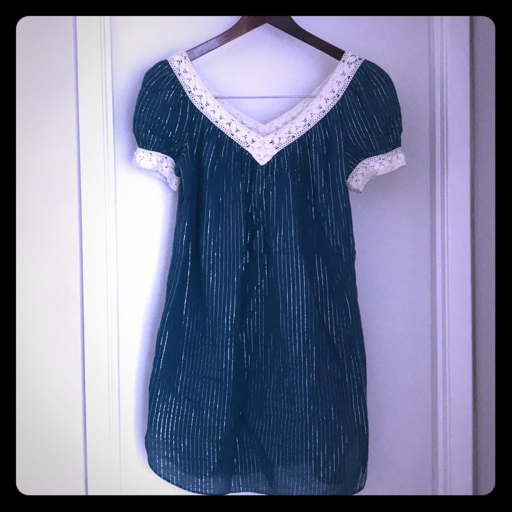 Adorable, sexy & classy dark teal and gold tunic.